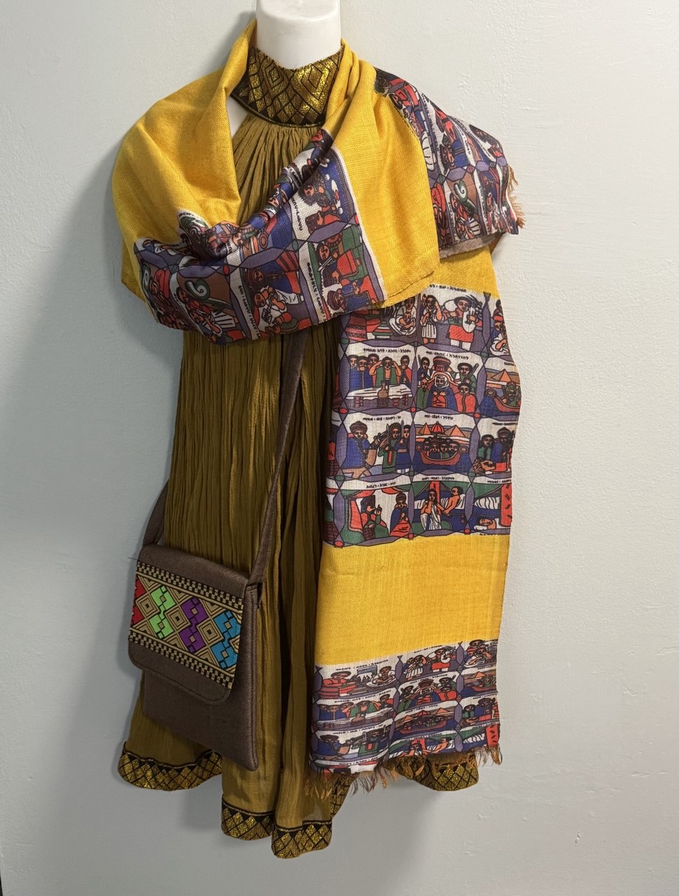 Women handmade cultural wide scarf